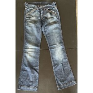 Vintage Y2K 2000s DIESEL jeans flared classic dark blue Womens Jeans Denim Sz 25